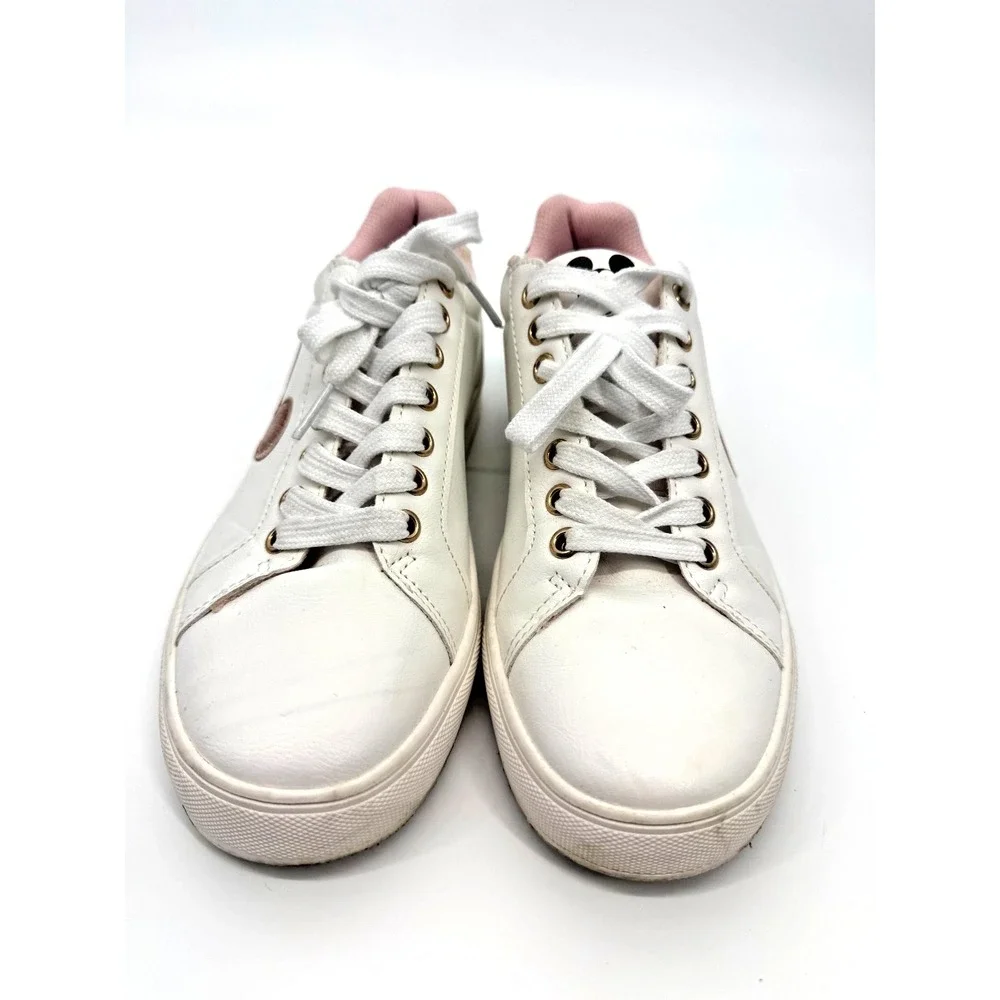 Disney Mickey Mouse‎ Rose Gold Glitter Sneakers Sz 8 Comfort Theme Park Vacation